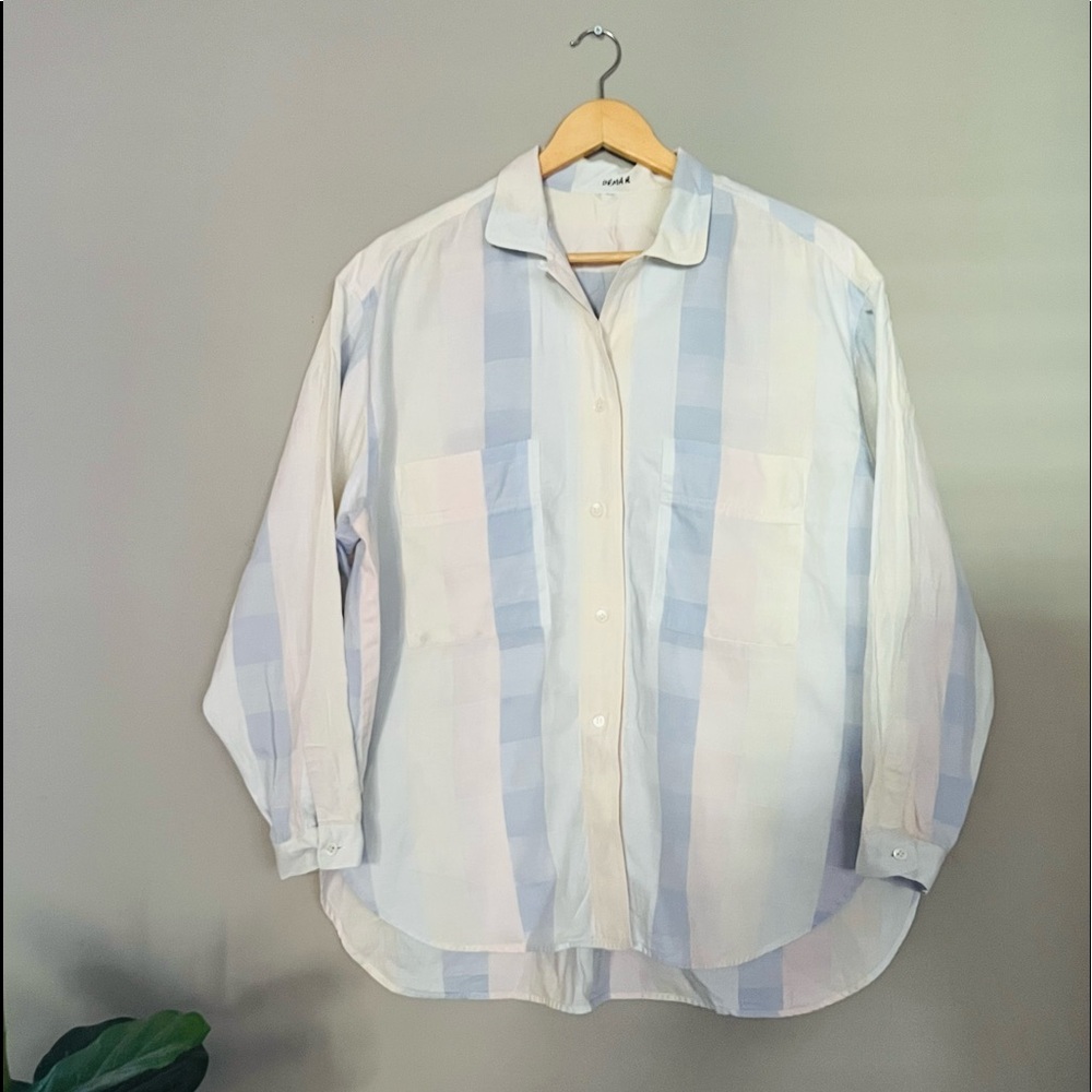 Vintage Pastel Gingham Button Up.